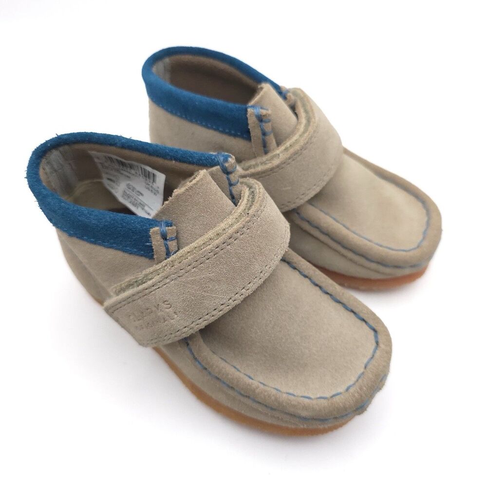 CLARKS New Wallabee Bootie US 6.5W Big Kid Sand Comb LEATHER Toddler Shoes Suede